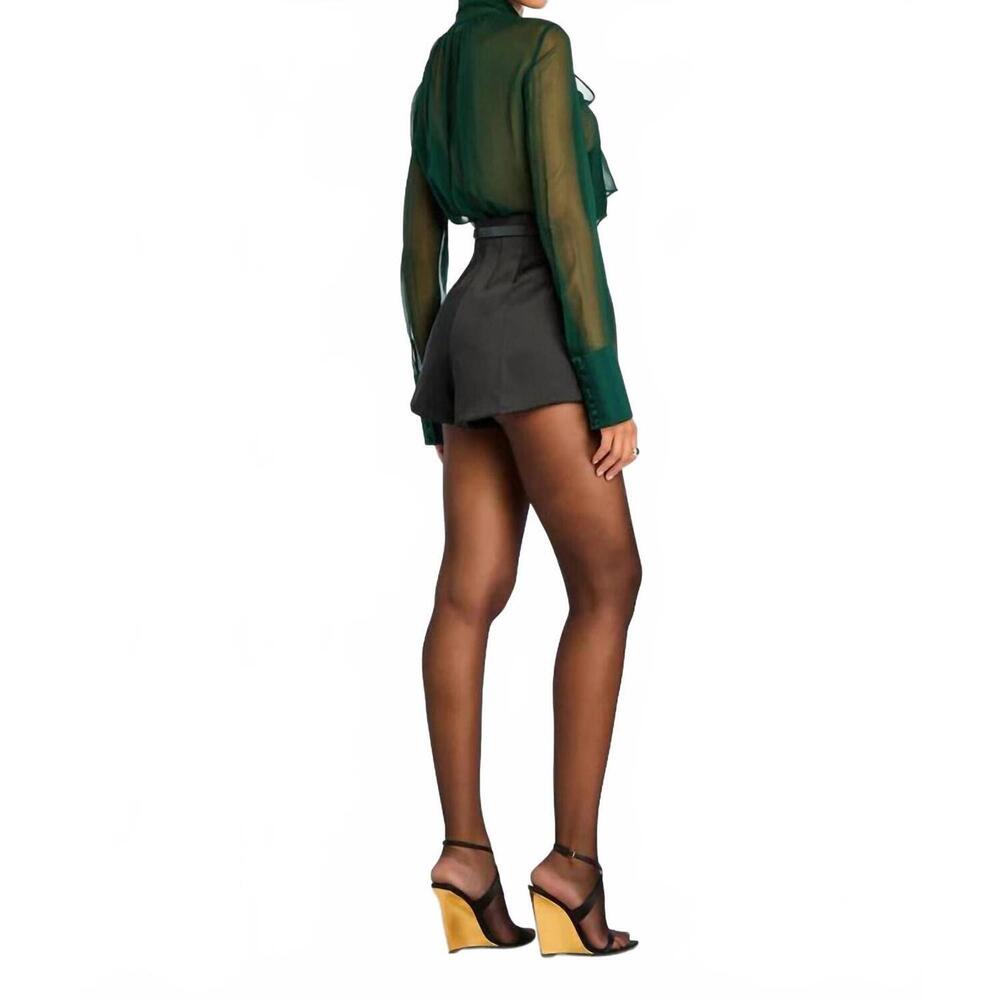 NEW RETROFETE suri silk blouse in pine - Picture 2 of 2